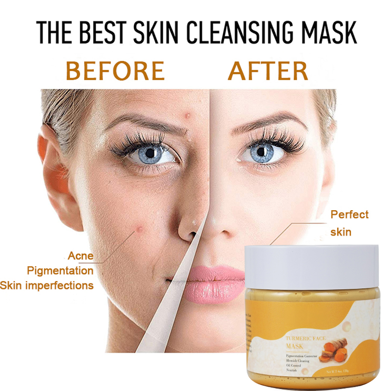 قناع وجه بطين الكركم بعلامة خاصة (4) 