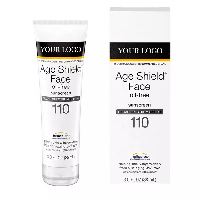 لوشن واقي من الشمس طبيعي بعلامة خاصة، عامل حماية من الشمس 110، مرطب ومبيض، كريم واقي من الشمس عضوي