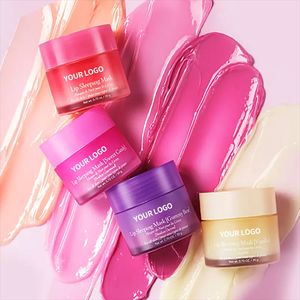 مرطب شفاه نباتي عضوي بفيتامين C يحمل علامة خاصة، قناع نوم للشفاه يغذي ويرطب