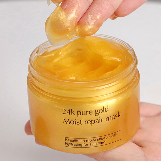 قناع وجه للنوم من الذهب عيار 24 قيراط بعلامة خاصة