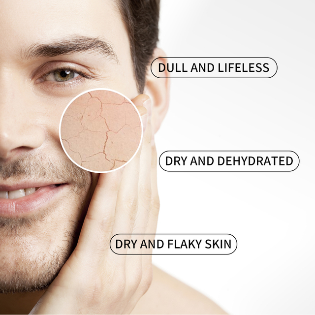 مجموعة العناية بالبشرة العضوية للرجال، منظف الوجه مع بلسم مرطب ومقشر للحماية من الهالات السوداء