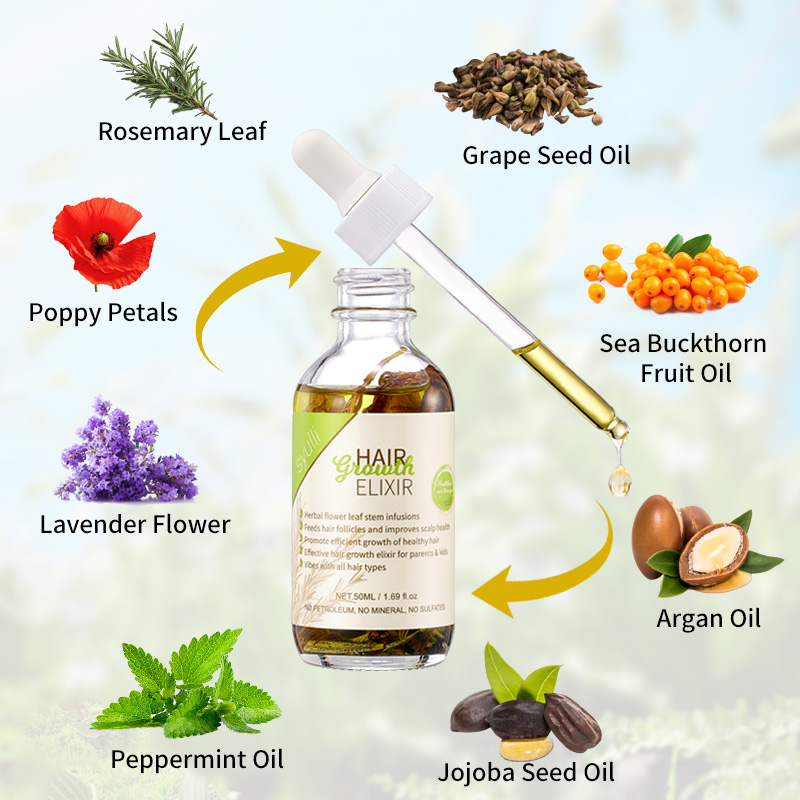 إكسير نمو الشعر العشبي من سيولي مع إكليل الجبل والنعناع | 8 مستخلصات نباتية | علاج فروة الرأس | الجملة وتصنيع المعدات الأصلية