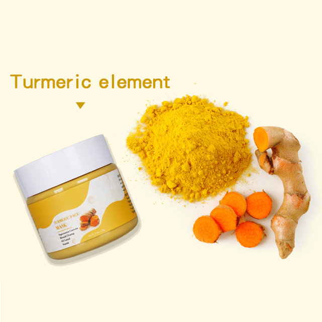 قناع وجه بطين الكركم وملصق خاص